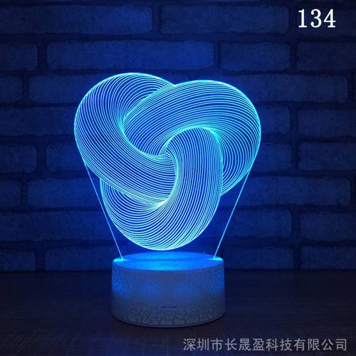 工厂批发新款3d灯led触摸台灯创意usb小夜灯七彩家居氛围灯定制